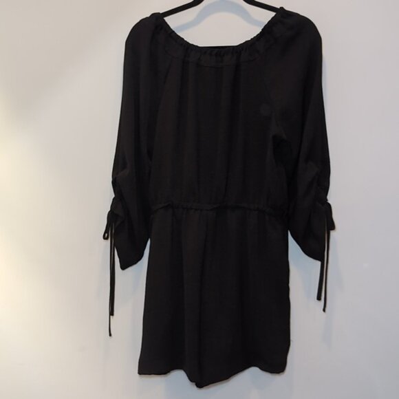 Calvin Klein Drawstring Tie Playsuit Dressy Romper Shorts 3/4 Sleeves Party - Picture 11 of 16